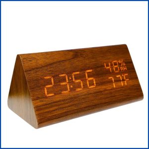 Triangle-Wooden-Style-Digital-Led-Clock