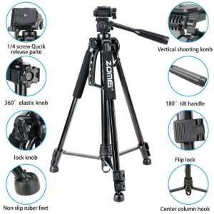 Zomei-T120-Mobile-DSLR-Tripod-Professional-Series-Without-Mobile-Holder