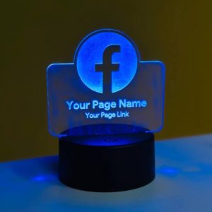 Customizable Facebook Logo Design Acrylic Multicolor Night Lamp