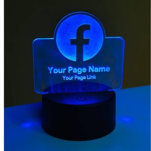 Customizable Facebook Logo Design Acrylic Multicolor Night Lamp