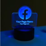 Customizable Facebook Logo Design Acrylic Multicolor Night Lamp