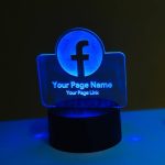 Customizable Facebook Logo Design Acrylic Multicolor Night Lamp