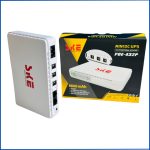 Mini UPS for Router, ONU, Camera – 25 Watt 5v 9v 12v & PoE support 15/24v SKE 432P