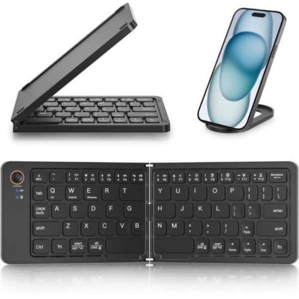 Rechargeable Ultra Slim Folding Pocket Bluetooth Keyboard